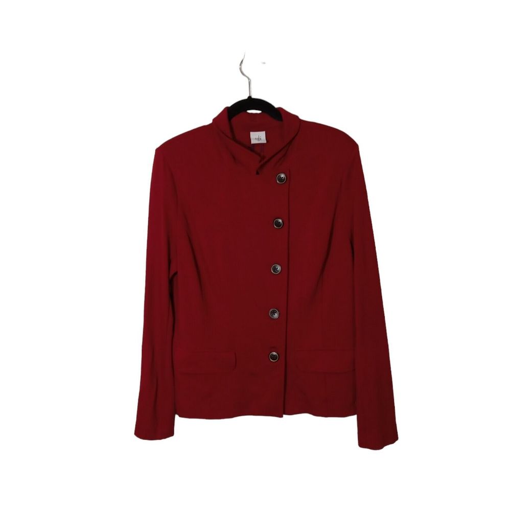 CAbi Women's Red Button-Front Blazer